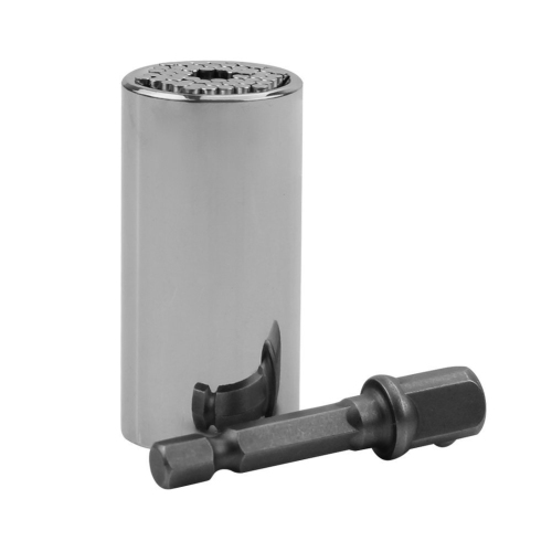 Stanz 1/4" - 3/4" 7-19mm Universal Gator Socket Adapter Grip with 3/8" Power Drill Adapter Set