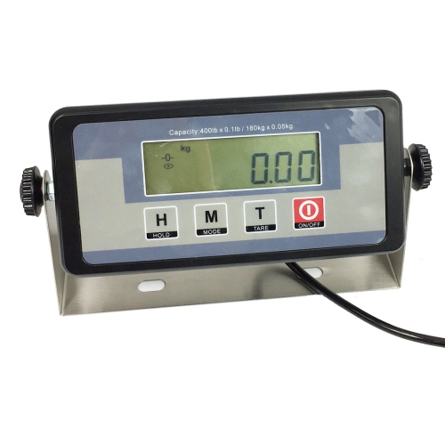Extra Large 22" x 18" Stainless Steel 400lb Heavy Duty Digital Postal Shipping Scale, Powered by Batteries or AC Adapter