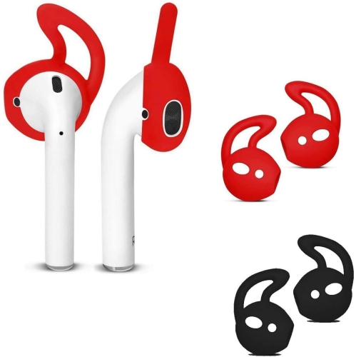 Airpods Case, Airpods Accessories Kits, 2 Pack Protective Silicone Cover Skin Apple Airpods Anti-Lost Airbag Belt,Airpods Ear Hook for Apple Airpods