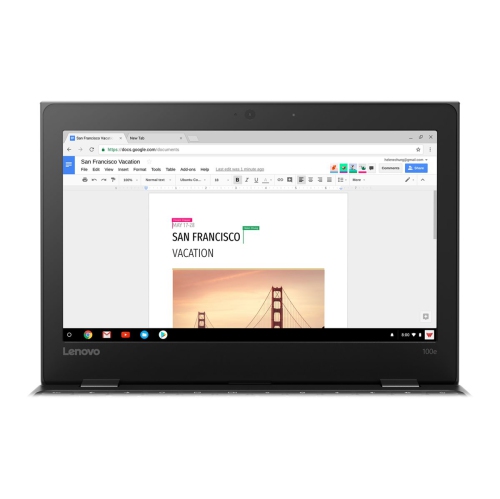 Lenovo 100e 2nd Gen 11.6" Chromebook - Black