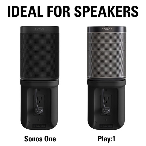 Sanus WSOS1-B1 Outlet Shelf for Sonos One & PLAY:1 - Black, Single