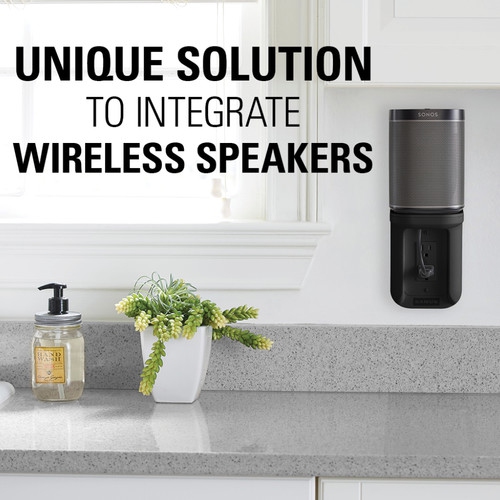 Sanus WSOS1-B1 Outlet Shelf for Sonos One & PLAY:1 - Black, Single