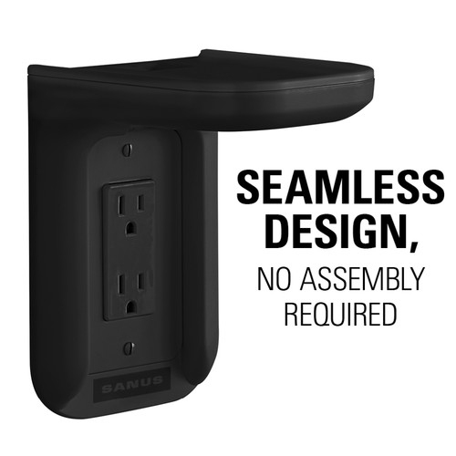 Sanus WSOS1-B1 Outlet Shelf for Sonos One & PLAY:1 - Black, Single