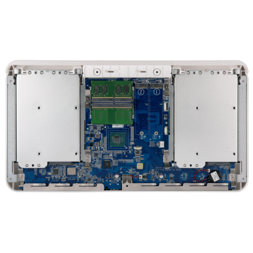 QNAP HS-453DX-8G Silent and Fanless Multimedia NAS Hybrid Storage Structure, 10GbE Connectivity, and HDMI 2.0 4K Output Screen Reader Support