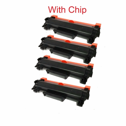 4Pack TN760 NON-OEM High Yield Toner with Chip Replace for Brother Printer