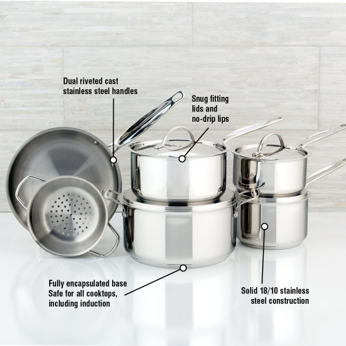 Meyer Confederation 10-Piece Stainless Steel Cookware Set