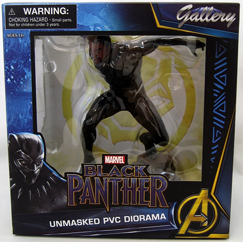 MARVEL  Gallery 9 Inch Pvc Statue Panther - Unmasked Panther In Black