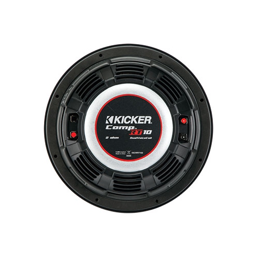 Kicker CWRT102 CompRT 10" Shallow Subwoofer Dual Voice Coil 2-Ohm