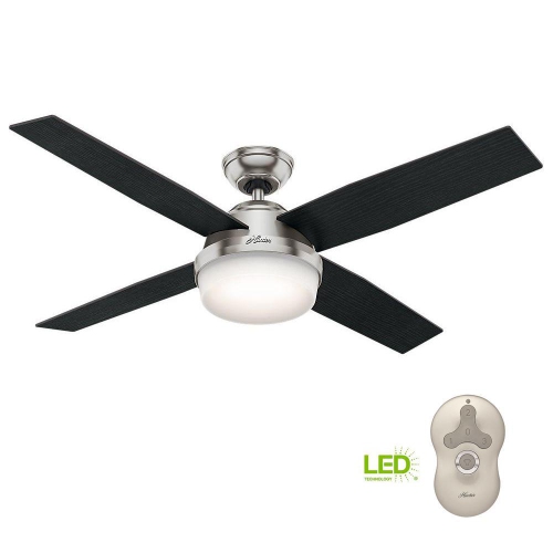 Hunter Dempsey 52 Ceiling Fan Brushed Nickel