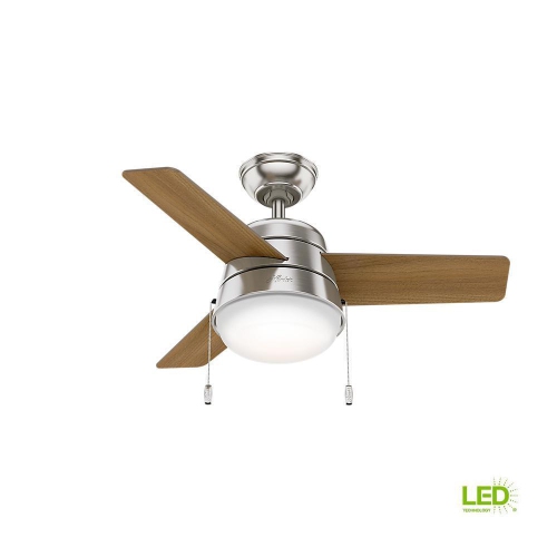 Hunter Aker 36 Ceiling Fan Brushed Nickel