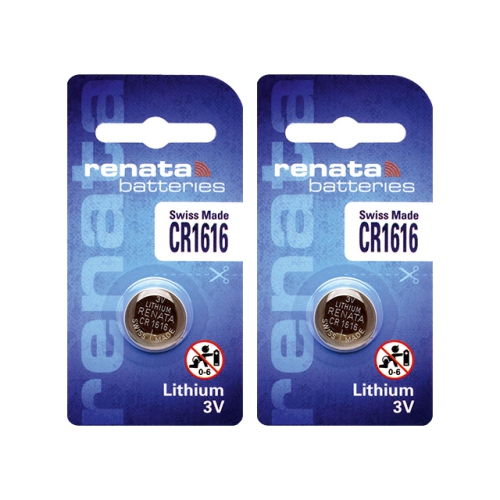 2 x Renata CR1616, Piles au lithium 3V 1616