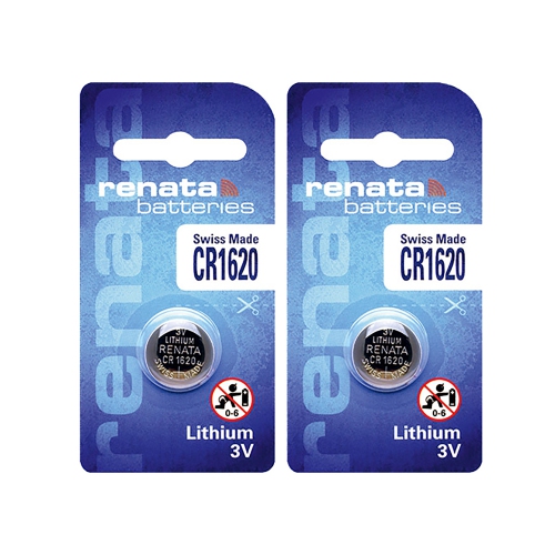 2 x Renata CR1620 Batteries, Lithium Battery 1620