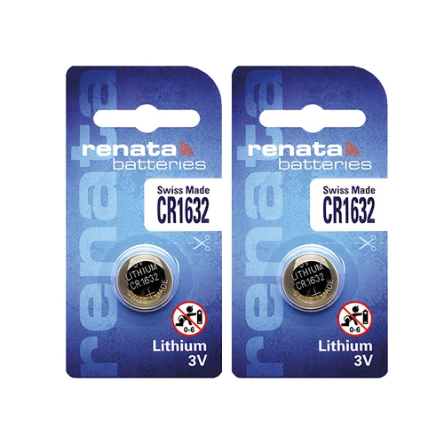 2 x Renata CR1632 Batteries, Lithium Battery 1632