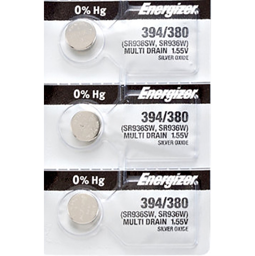 3 x Energizer 394 Watch Batteries, SR936SW or 380 Battery