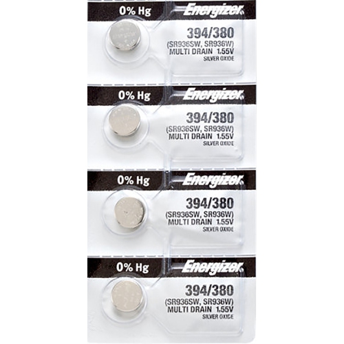 4 x Energizer 394 Watch Batteries, SR936SW or 380 Battery