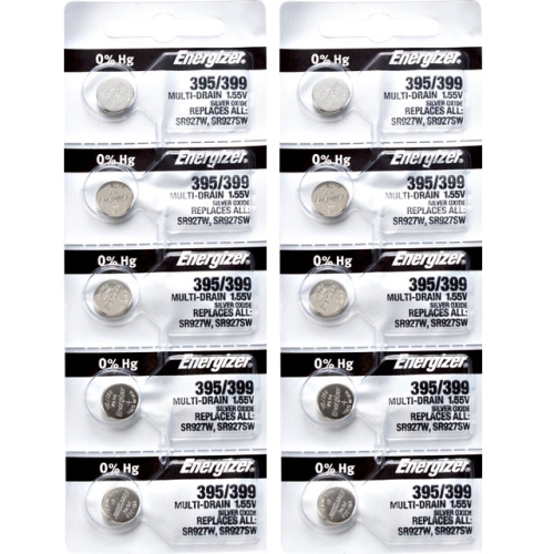 10 piles 395 d'Energizer pour montre, SR927SW ou 399