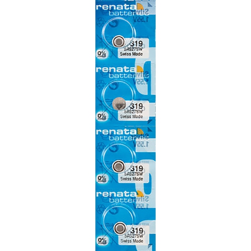 4 x Renata 319 Watch Batteries, SR527SW Battery