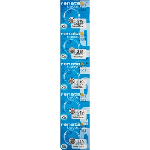 5 x Renata 319 Watch Batteries, SR527SW Battery
