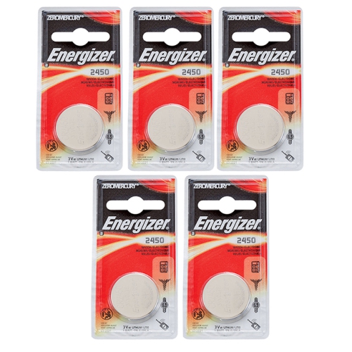 5 x Energizer CR2450 Batteries, Lithium Battery 2450