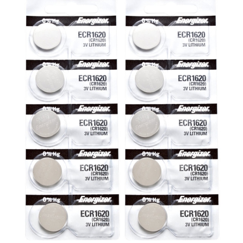10 x Energizer CR1620 Batteries, Lithium Battery 1620