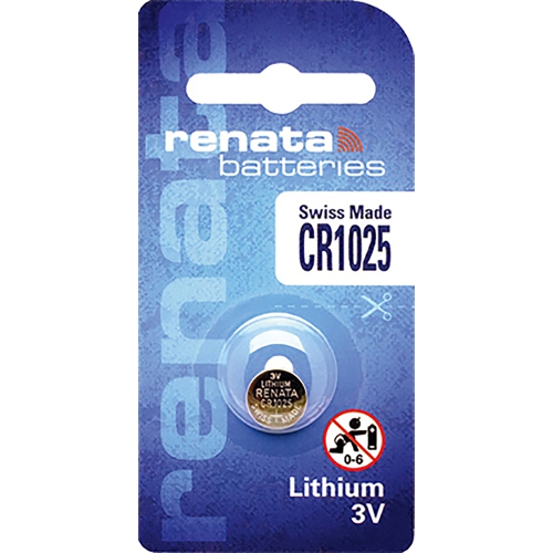 1 x Renata CR1025 Batteries, Lithium Battery 1025