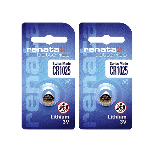 2 x Renata CR1025 Batteries, Lithium Battery 1025