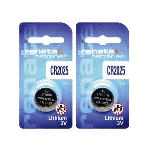 2 x Renata CR2025 Batteries, Lithium Battery 2025