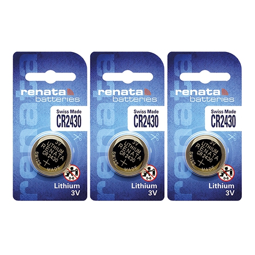 RENATA  3 X Cr2430 Batteries, Lithium Battery 2430