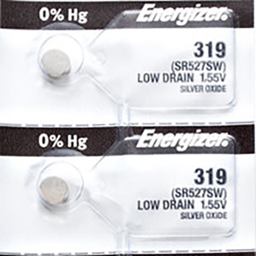 2 x Energizer 319 Watch Batteries, SR527SW Battery