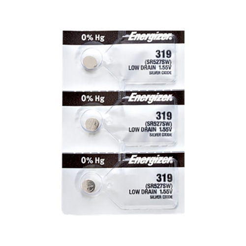 3 x Energizer 319 Watch Batteries, SR527SW Battery