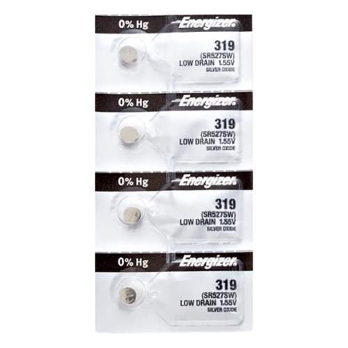 4 x Energizer 319 Watch Batteries, SR527SW Battery