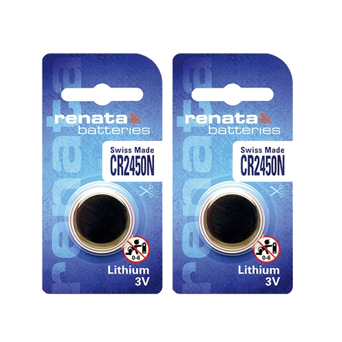2 x Renata CR2450 Batteries, Lithium Battery 2450