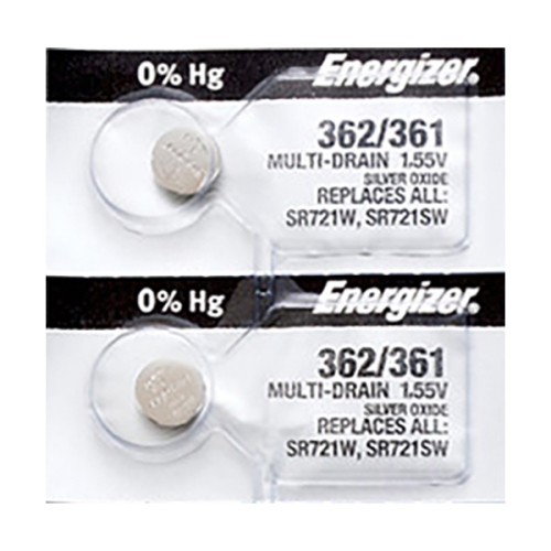 2 x Energizer 362 Watch Batteries, SR721SW or 361 Battery