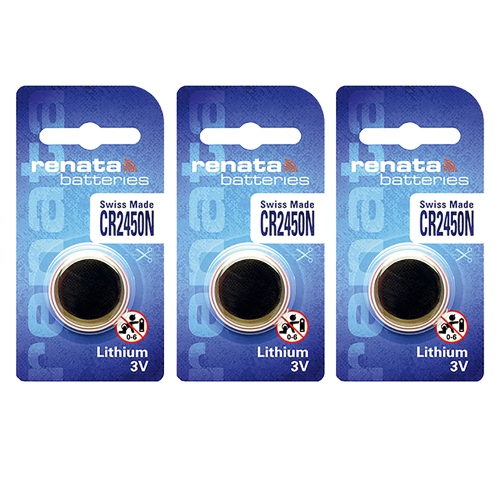 3 x Renata CR2450 Batteries, Lithium Battery 2450