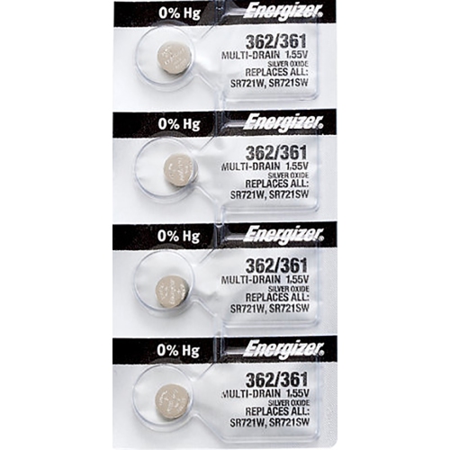 4 x Energizer 362 Watch Batteries, SR721SW or 361 Battery