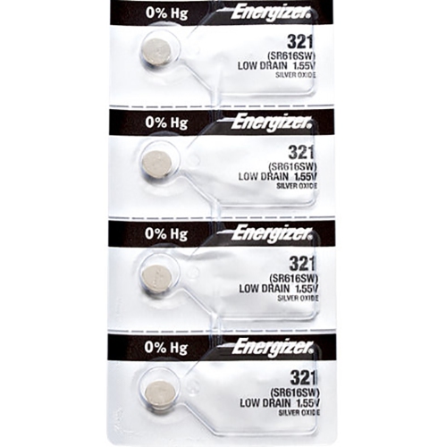 4 x Energizer 321 Watch Batteries, SR616SW Battery