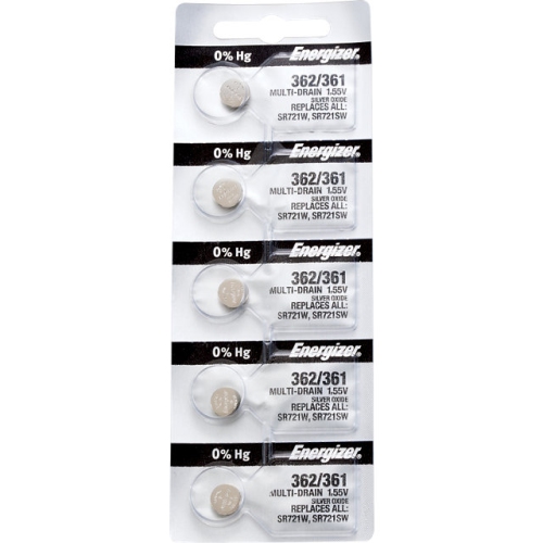 5 x Energizer 362 Watch Batteries, SR721SW or 361 Battery