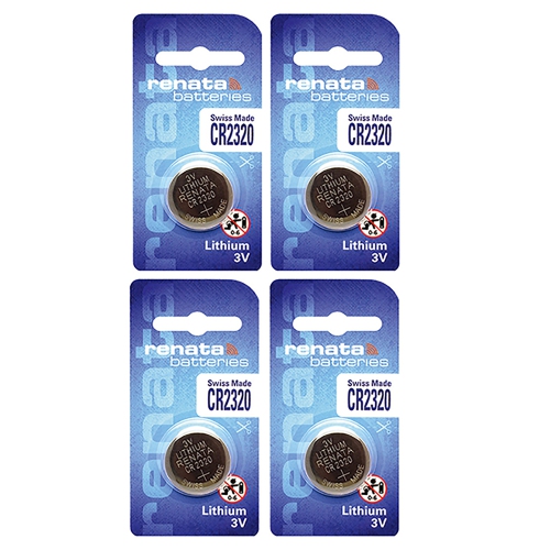4 x Renata CR2320 Batteries, Lithium Battery 2320