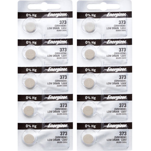 10 x Energizer 373 Watch Batteries, SR916SW Battery