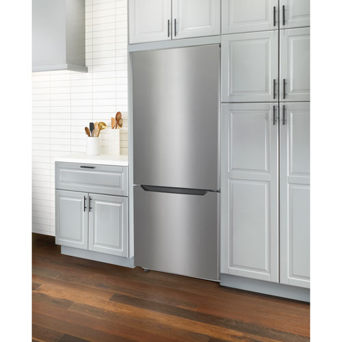 Insignia 30" 18.6 Cu. Ft. Bottom Freezer Refrigerator - Stainless - Only at Best Buy