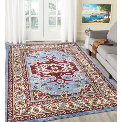 A2Z Rug Traditional Qashqai 5578 Stylish Collection Area Rugs, Blue