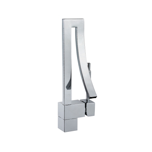 Single Hole Polished Chrome Bathroom Faucet