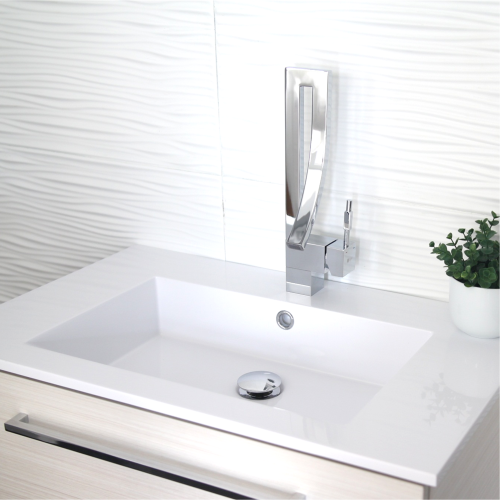 Single Hole Polished Chrome Bathroom Faucet