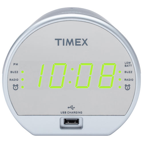 Timex Dual Alarm 1 Port Usb Clock Radio Black Best Canada Timex Dual Alarm 1 Port Usb Clock Radio