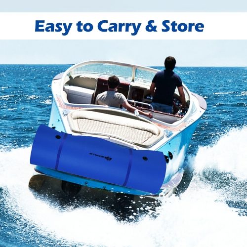 Costway 3 Layer Floating Water Pad Foam Mat Water Recreation Relaxing Tear-resistant 18' x 6'