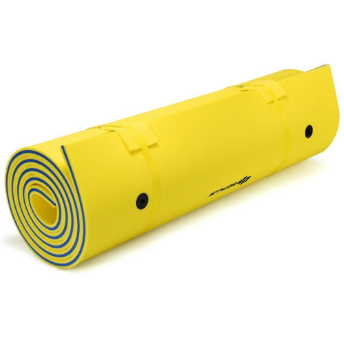 Tapis flottant en mousse à 3 couches de Costway pour relaxer sur l’eau, résistant aux déchirures, 9 x 6 pi