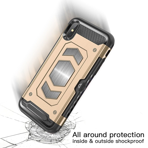 Anti fall magnetic armor Case card holder for iPhone MAX