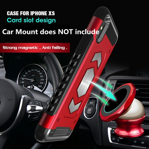 Anti fall magnetic armor Case card holder for iPhone MAX
