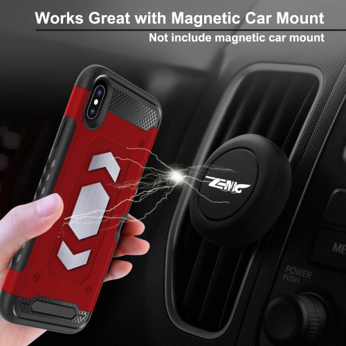 Anti fall magnetic armor Case card holder for iPhone MAX
