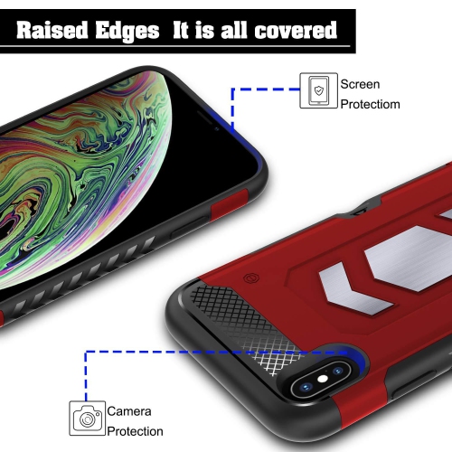Anti fall magnetic armor Case card holder for iPhone MAX